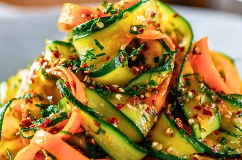 Bowl of Asian Carrot Salad with vibrant colors and fresh ingredients