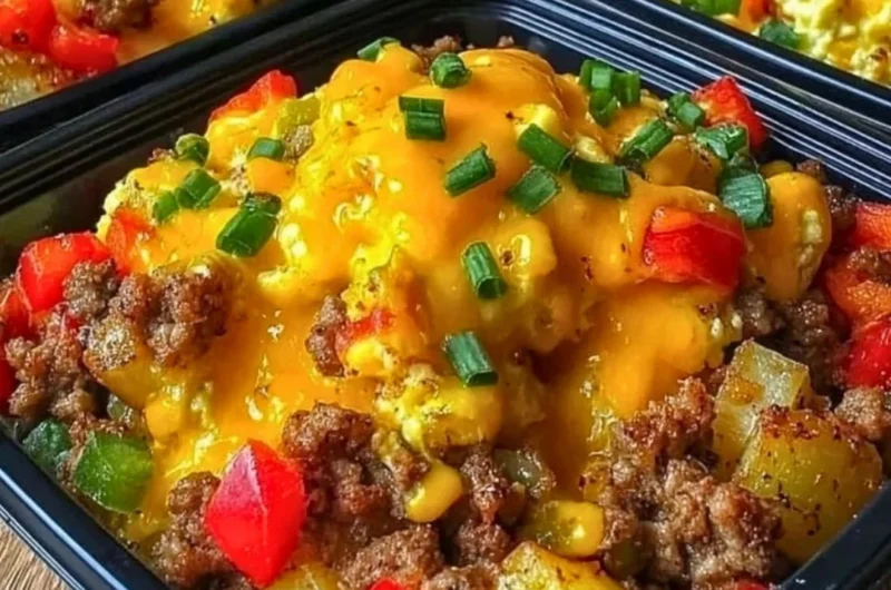 High protein freezer friendly breakfast bowls with fresh ingredients