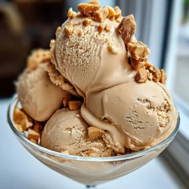 Creamy Peanut Butter Greek Yogurt served in a bowl with a spoon
