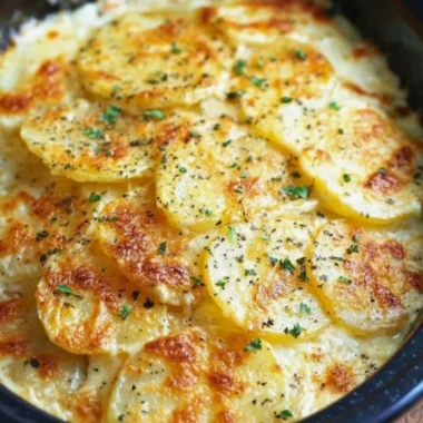 Delicious slow cooker scalloped potatoes in a creamy sauce