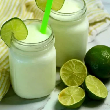 Delicious Brazilian Lemonade with Coconut served in a refreshing glass