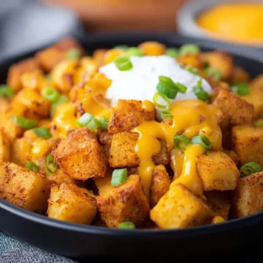Cozy homemade Taco Bell potato bites ready to serve.