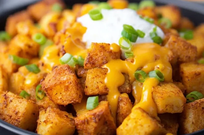 Cozy homemade Taco Bell potato bites ready to serve.