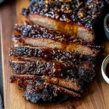 Oven-baked BBQ beef brisket cooked to perfection with rich flavors