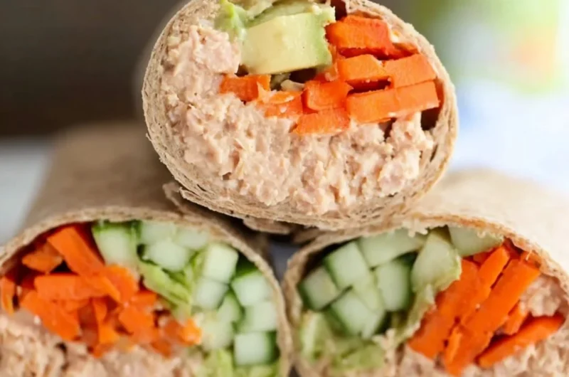 Delicious spicy tuna wraps with fresh ingredients and vibrant flavors