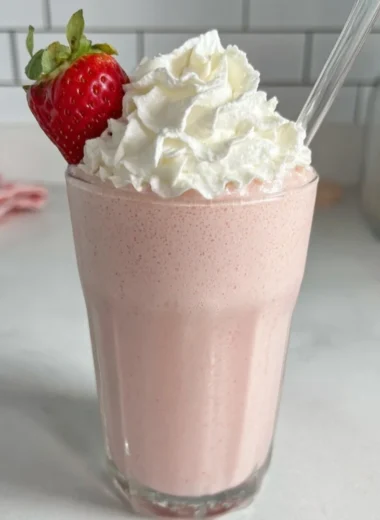 Delicious Strawberry Protein Shake with fresh strawberries and whey protein