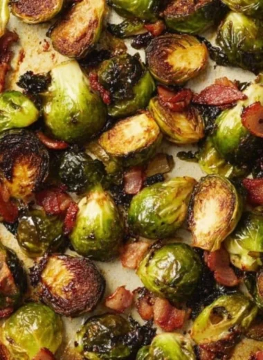 Delicious Brussels sprouts sautéed with pancetta
