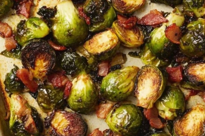 Delicious Brussels sprouts sautéed with pancetta
