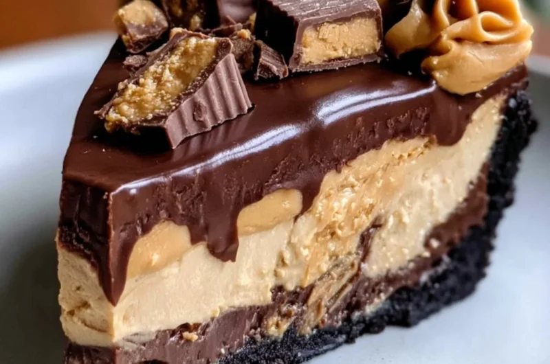 Delicious Chocolate Peanut Butter Pie with a rich, creamy filling