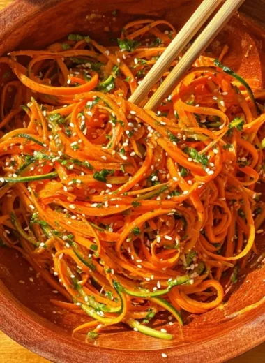 Fresh cucumber carrot salad with vibrant colors and healthy ingredients