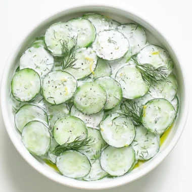 Refreshing cucumber yogurt salad made with fresh ingredients
