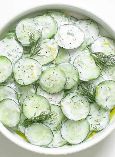 Refreshing cucumber yogurt salad made with fresh ingredients