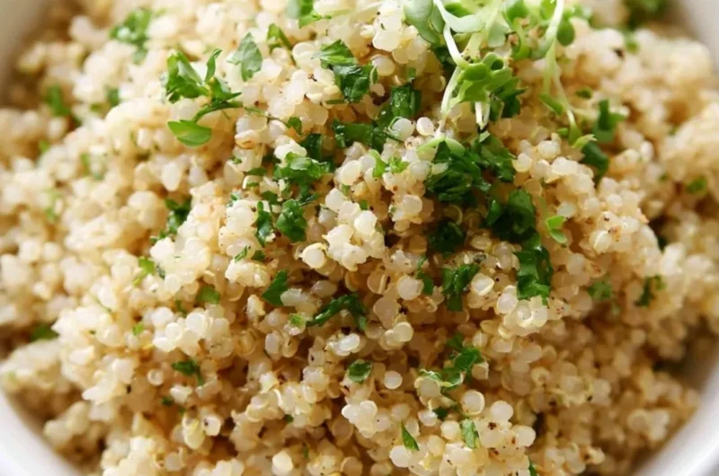 Delicious Herb and Garlic Quinoa dish served in a bowl