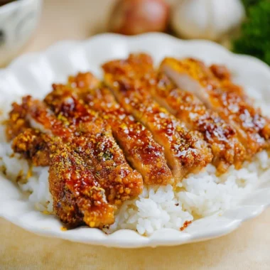 Honey Garlic Crispy Chicken with a crispy coating and garnished with herbs