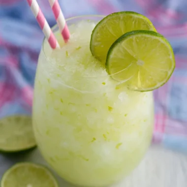 Key Lime Cocktail served in a chilled glass with lime garnish