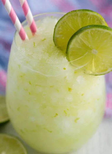 Key Lime Cocktail served in a chilled glass with lime garnish