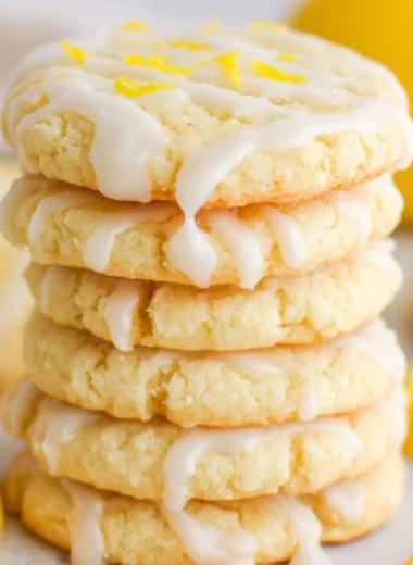 Delicious homemade lemon sugar cookies on a plate.