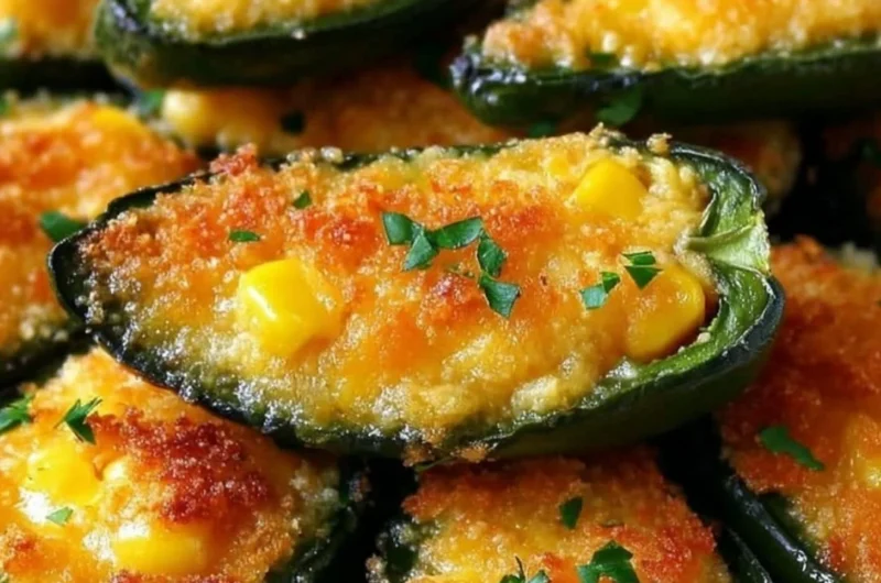 Delicious jalapeno cornbread poppers, a baked appetizer with cheese and jalapenos