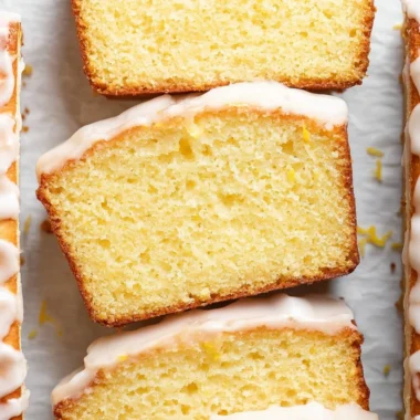 Homemade Starbucks Copycat Lemon Loaf with glaze on a cooling rack