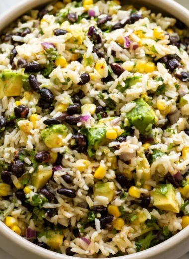 Cozy Black Bean Salad with colorful vegetables and spices