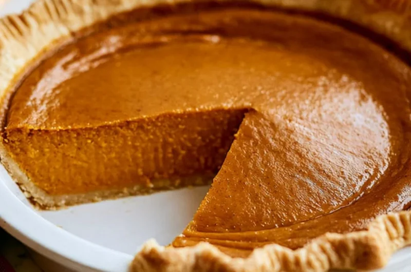 Cozy pumpkin pie baked to perfection for a delicious fall dessert
