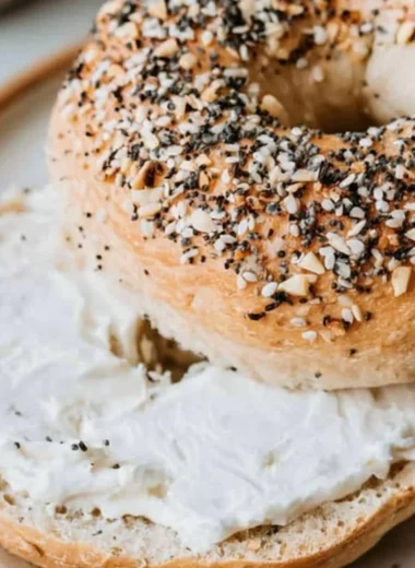 Cozy homemade sourdough bagels fresh from the oven