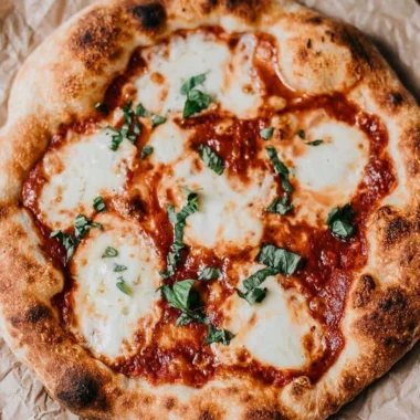 Delicious sourdough pizza crust ready to be topped with fresh ingredients