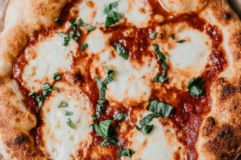 Delicious sourdough pizza crust ready to be topped with fresh ingredients