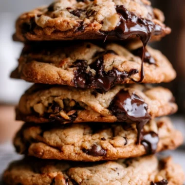 The best giant chocolate chip cookie recipe with gooey chocolate chunks