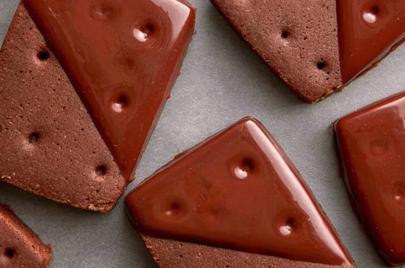 Delicious chocolate shortbread cookies ready to enjoy