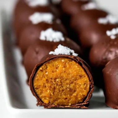 Healthy pumpkin truffles made with natural ingredients