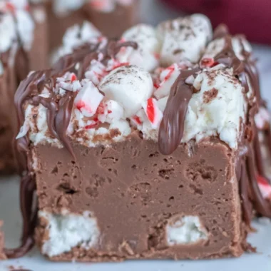 Delicious Hot Chocolate Peppermint Fudge for festive occasions
